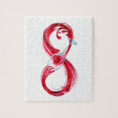 Oneindigheid met rode wijn legpuzzel (Verticaal)