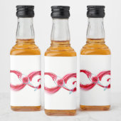 Oneindigheid met rode wijn likeurfles etiket (Flessen)