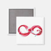 Oneindigheid met rode wijn magneet (Voorkant / Achterkant)