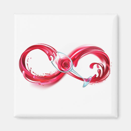 Oneindigheid met rode wijn magneet (Voorkant)