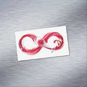 Oneindigheid met rode wijn magnetisch visitekaartje (Voorbeeld)