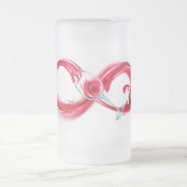 Oneindigheid met rode wijn matglas bierpul (Center)