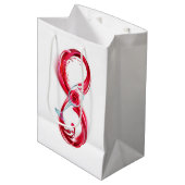 Oneindigheid met rode wijn medium cadeauzakje (Voorkant Gekanteld)