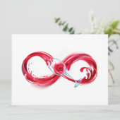 Oneindigheid met rode wijn menu (Staand voorkant)