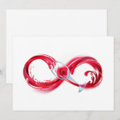 Oneindigheid met rode wijn menu (Voorkant / Achterkant)