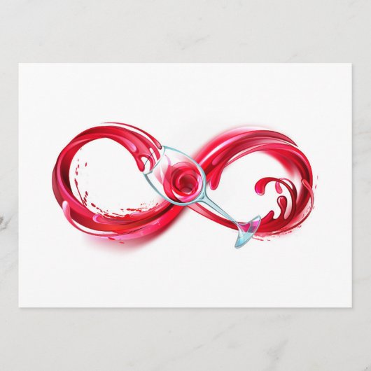 Oneindigheid met rode wijn menu (Voorkant)