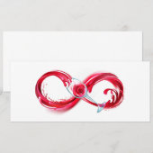 Oneindigheid met rode wijn menu (Voorkant / Achterkant)