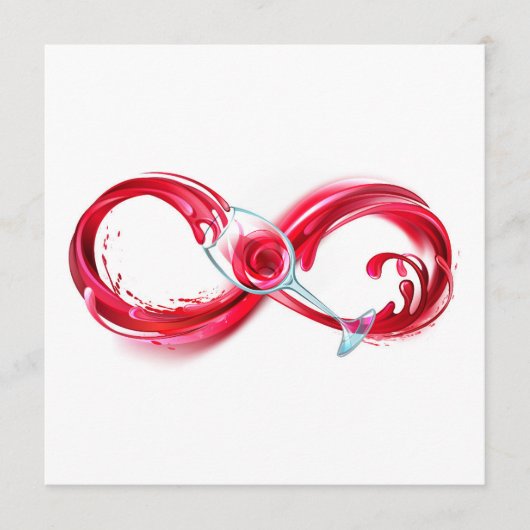 Oneindigheid met rode wijn menu (Voorkant)