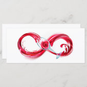 Oneindigheid met rode wijn menu (Voorkant / Achterkant)