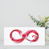 Oneindigheid met rode wijn menu (Staand voorkant)