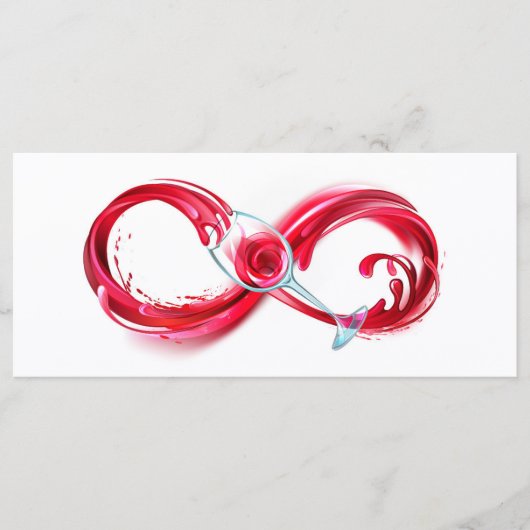 Oneindigheid met rode wijn menu (Voorkant)