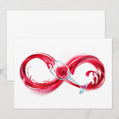 Oneindigheid met rode wijn menu (Voorkant / Achterkant)