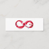 Oneindigheid met rode wijn mini visitekaartje (Voorkant)