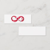 Oneindigheid met rode wijn mini visitekaartje (Voorkant / Achterkant)