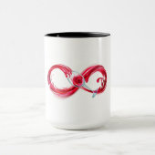 Oneindigheid met rode wijn mok (Midden)