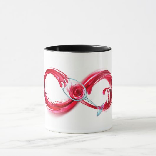 Oneindigheid met rode wijn mok (Midden)