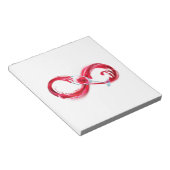 Oneindigheid met rode wijn notitieblok (Schuin)