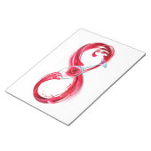 Oneindigheid met rode wijn notitieblok (Schuin)