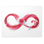 Oneindigheid met rode wijn notitieblok (Voorkant)