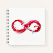 Oneindigheid met rode wijn notitieboek (Voorkant)