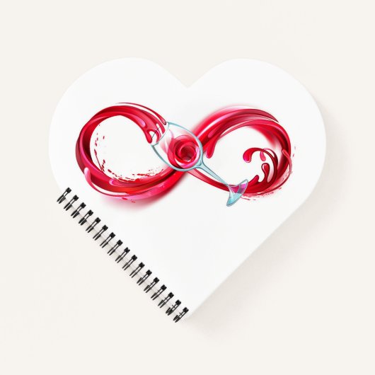 Oneindigheid met rode wijn notitieboek (Voorkant)