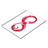 Oneindigheid met rode wijn notitieboek (Linkerzijde)