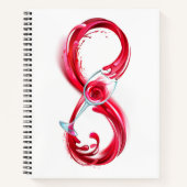 Oneindigheid met rode wijn notitieboek (Voorkant)