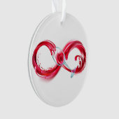 Oneindigheid met rode wijn ornament (voorkant)