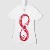 Oneindigheid met rode wijn ornament (voorkant)