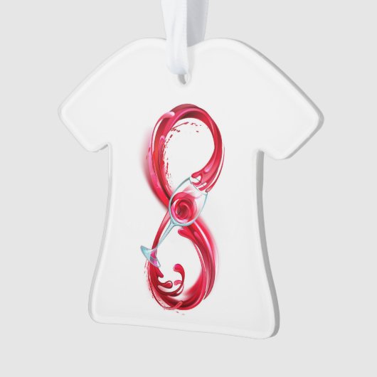 Oneindigheid met rode wijn ornament (voorkant)