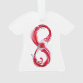 Oneindigheid met rode wijn ornament (achterkant)