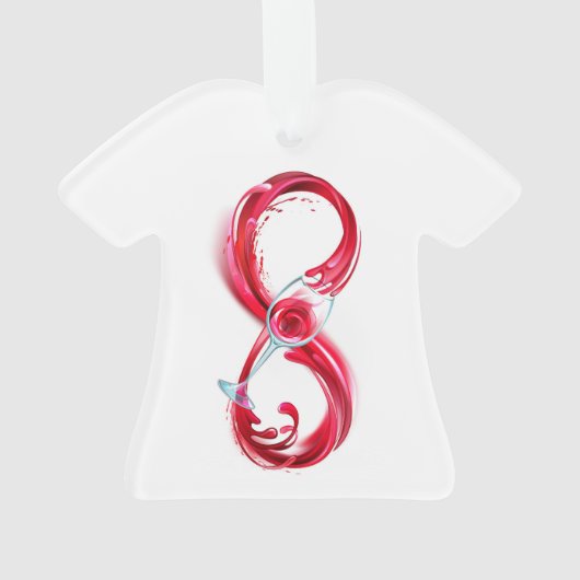 Oneindigheid met rode wijn ornament (achterkant)