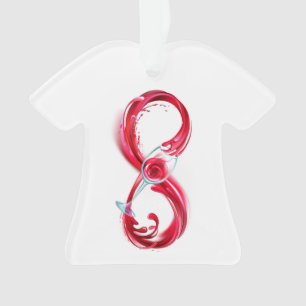 Oneindigheid met rode wijn ornament