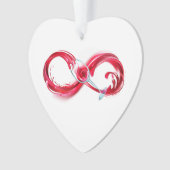 Oneindigheid met rode wijn ornament (voorkant)
