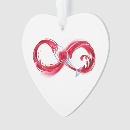 Oneindigheid met rode wijn ornament (voorkant)
