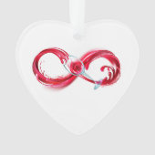 Oneindigheid met rode wijn ornament (voorkant)