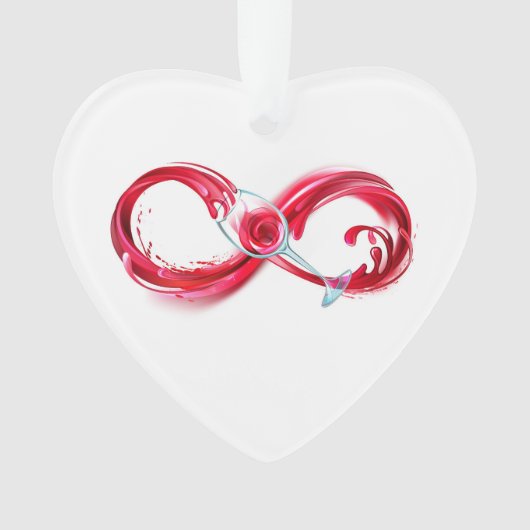 Oneindigheid met rode wijn ornament (voorkant)