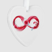 Oneindigheid met rode wijn ornament (voorkant)
