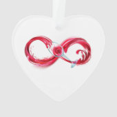 Oneindigheid met rode wijn ornament (achterkant)
