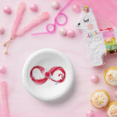 Oneindigheid met rode wijn papieren kommen (Feest)