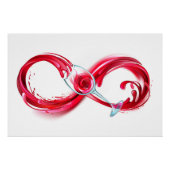 Oneindigheid met rode wijn perfect poster (Voorkant)