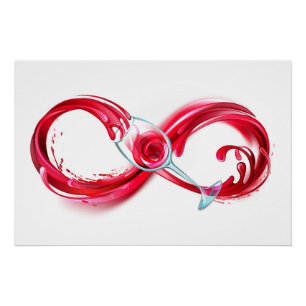 Oneindigheid met rode wijn perfect poster