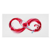 Oneindigheid met rode wijn perfect poster (Voorkant)