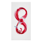 Oneindigheid met rode wijn perfect poster (Voorkant)