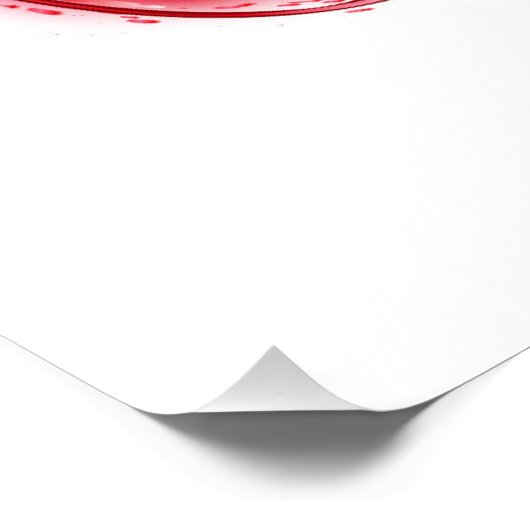 Oneindigheid met rode wijn perfect poster (Hoek)