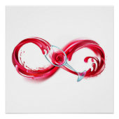 Oneindigheid met rode wijn perfect poster (Voorkant)