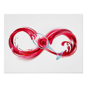 Oneindigheid met rode wijn perfect poster