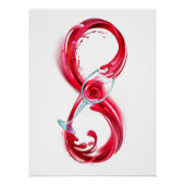 Oneindigheid met rode wijn perfect poster (Voorkant)