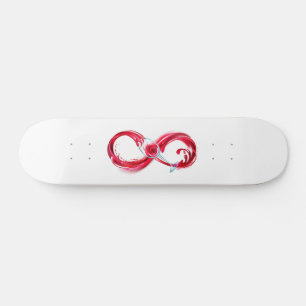 Oneindigheid met rode wijn persoonlijk skateboard