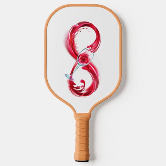 Oneindigheid met rode wijn pickleball paddle (Achterkant)